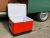 Cooler 51 liter, red, retro