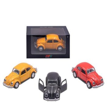 VW Beetle, opening door, white/pink/red, pcs.