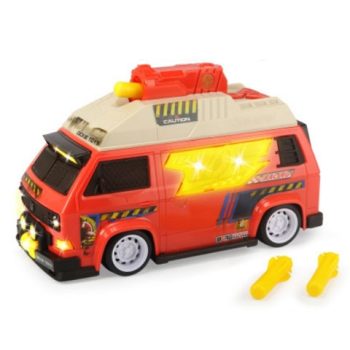   VW T3 Camper with lights, sounds, 3 projectiles, 28cm, the gun on top shoots plastic projectiles