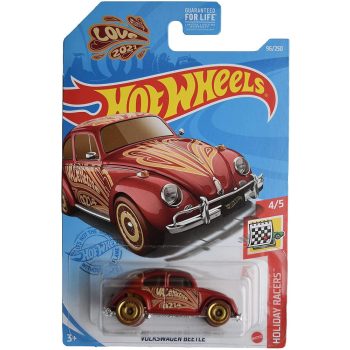 VW Beetle, Hot Wheels burgundy, 1:64, Mattel, pcs