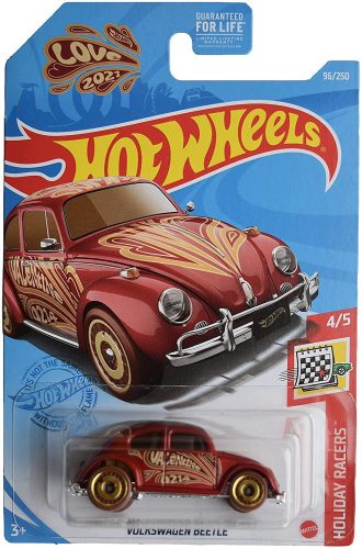 VW Bogár, Hot Wheels bordó, 1:64, Mattel, db