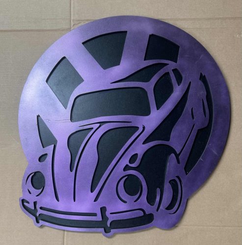 VW bogaras fakép lila bogár 60cmX56cm