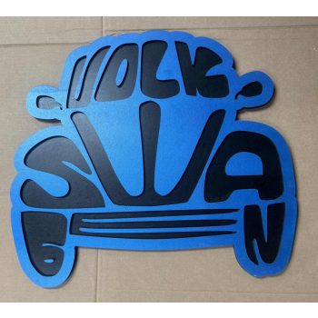 VW bogaras fakép kék bogár 60cmX53cm
