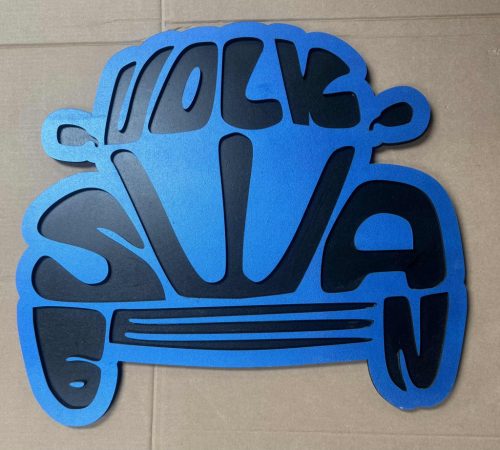 VW bogaras fakép kék bogár 60cmX53cm