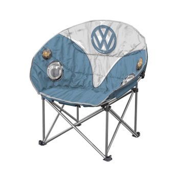   VW T1 bus upholstered camping chair blue 80*40*83; 100kg load capacity