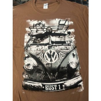 VW T1 bus T-shirt Rust1, brown, size L