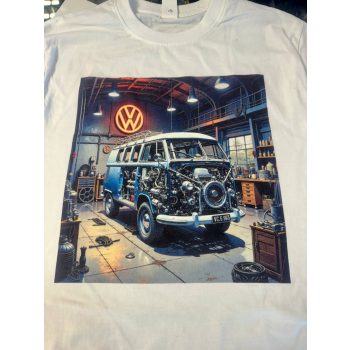 VW T1 bus t-shirt, white size L