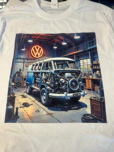 VW T1 buszos póló,fehér L méret