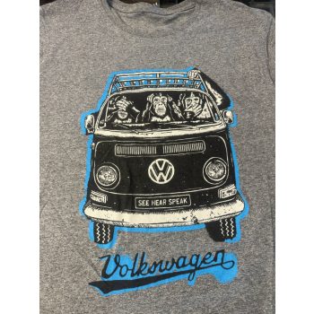 VW T1 bus-monkey t-shirt, gray, size L
