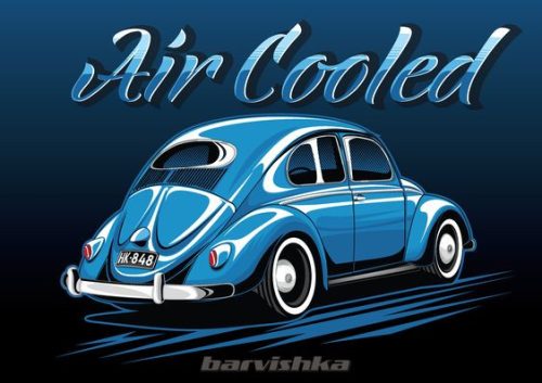 VW bogaras póló,Air Cooled,S-XXL méretben,3XL méretben felárral rendelhetö