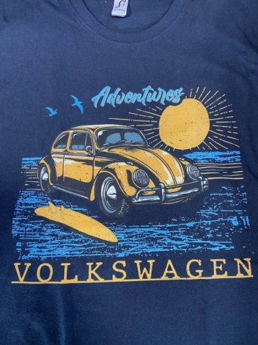 VW bogaras Adventures póló,sötétkék,S-XXl méret,nagyobb méret feláral rendelhetö