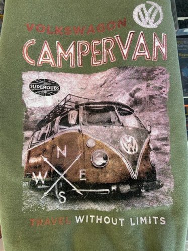 VW T1 Campervan kapucnis,kenguruzsebes pulcsi,bolyhos belsövel,kheki szín,XL 