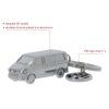 VW T5 Bus 3D kulcstartó vintage szürke