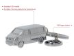 VW T5 Bus 3D kulcstartó vintage szürke
