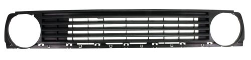 Embléma kivágás nélküli, 2 lámpás, elsö hütörács szatén fekete színben: Golf Mk2 (1984-1992)